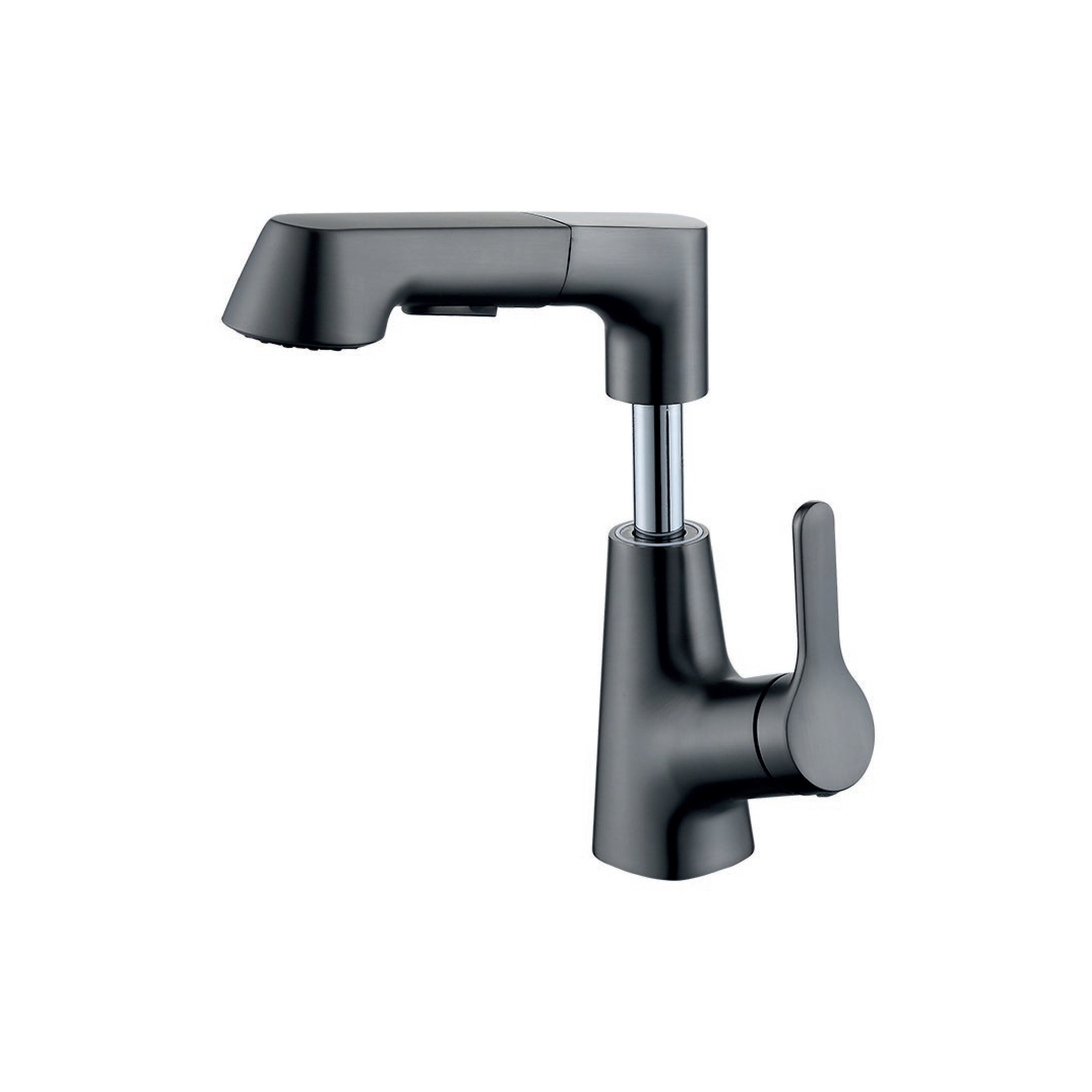 Mezcladora Monoc. P/Lavatorio al mueble moderna Elevable, extraíble C/2 Funciones Bronce Gun Grey - Fratelli Premium